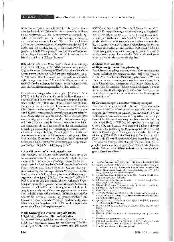 Vorschauseite 6: Aktuelle Probleme des Sozialdatenschutzes in systematischer Darstellung