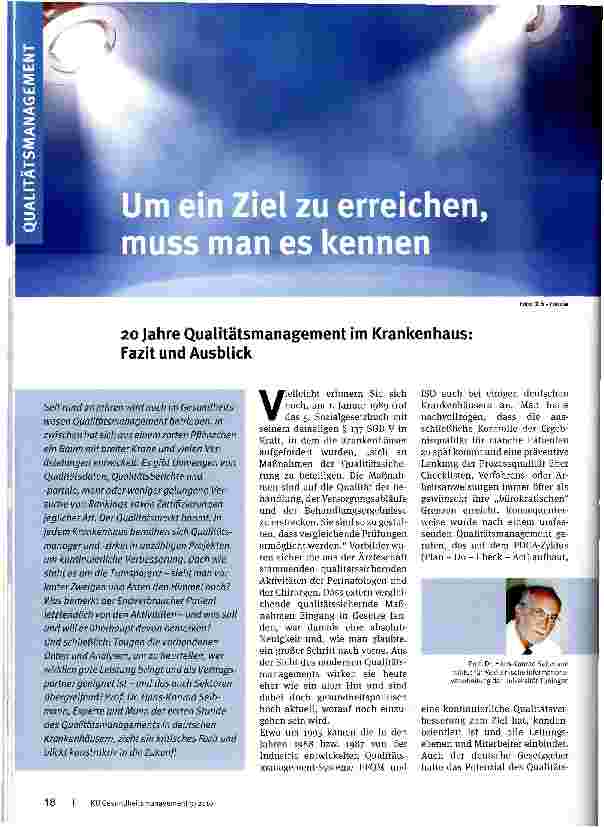 Vorschauseite 1: Um ein Ziel zu erreichen, muss man es kennen