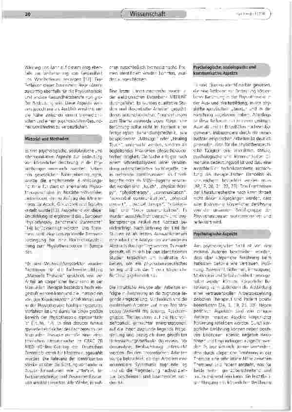 Vorschauseite 3: Die Bedeutung körperlicher Berührung in der Physiotherapie
