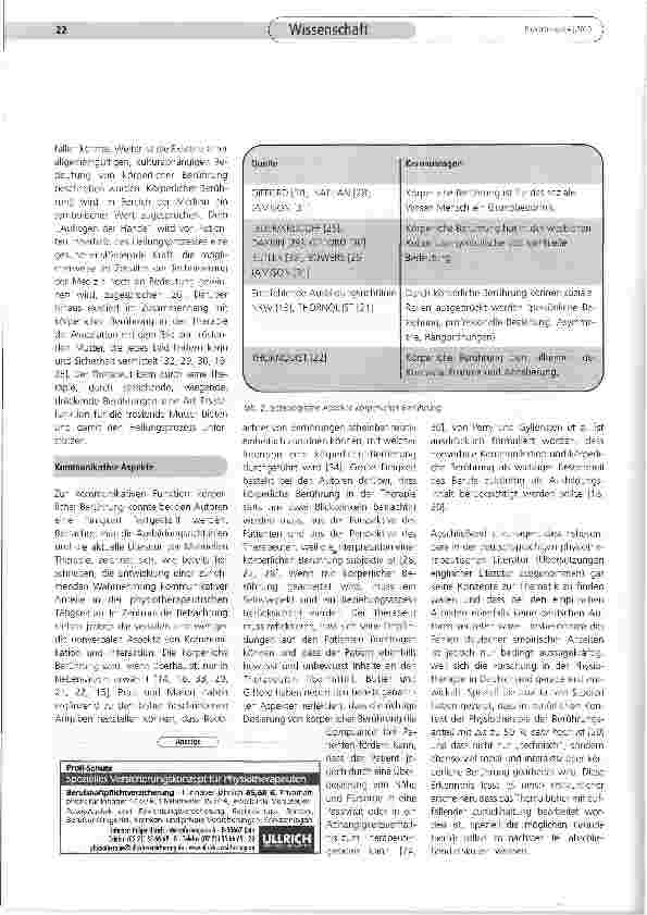 Vorschauseite 5: Die Bedeutung körperlicher Berührung in der Physiotherapie