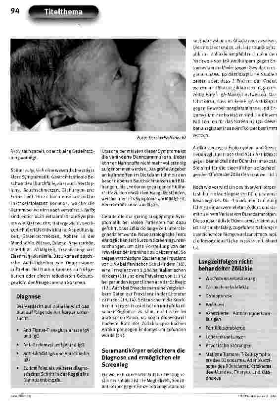Vorschauseite 3: Zöliakie - Darmerkrankung mit Langzeitfolgen und Eisbergcharakter