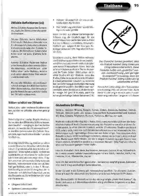 Vorschauseite 4: Zöliakie - Darmerkrankung mit Langzeitfolgen und Eisbergcharakter
