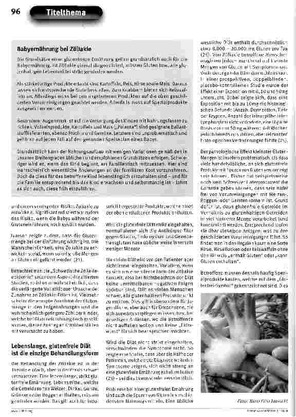 Vorschauseite 5: Zöliakie - Darmerkrankung mit Langzeitfolgen und Eisbergcharakter