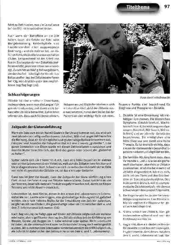Vorschauseite 6: Zöliakie - Darmerkrankung mit Langzeitfolgen und Eisbergcharakter