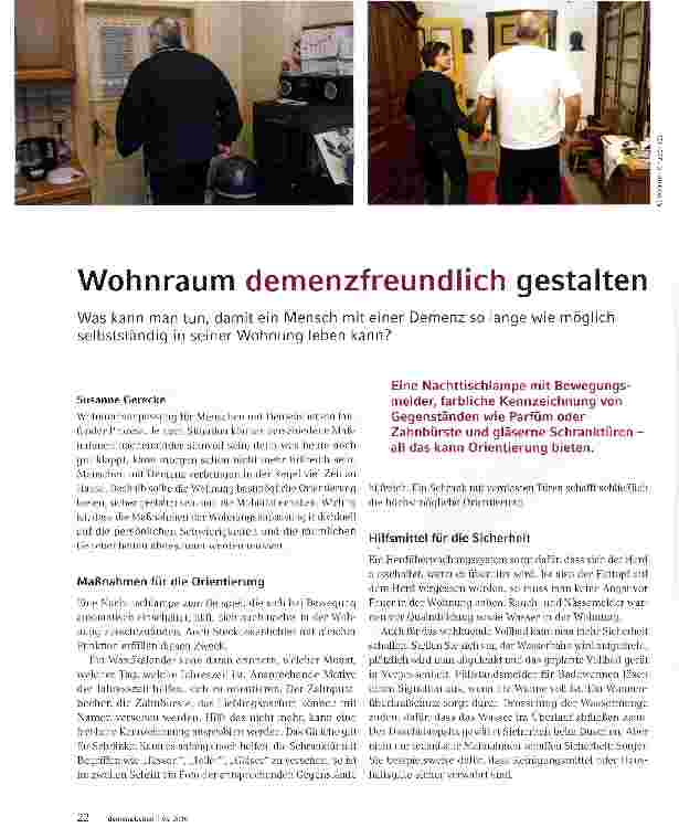 Vorschauseite 1: Wohnraum demenzfreundlich gestalten