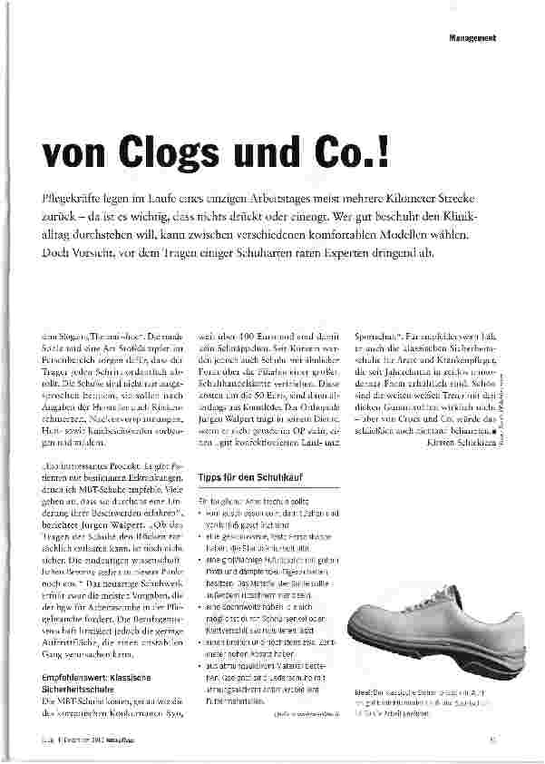 Vorschauseite 2: Füße weg von Clogs und Co.!