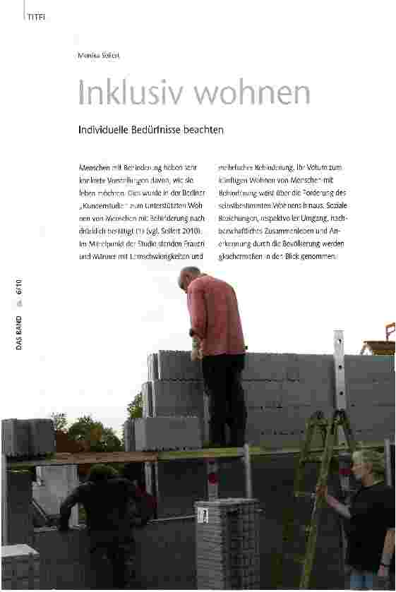 Vorschauseite 1: Inklusiv wohnen