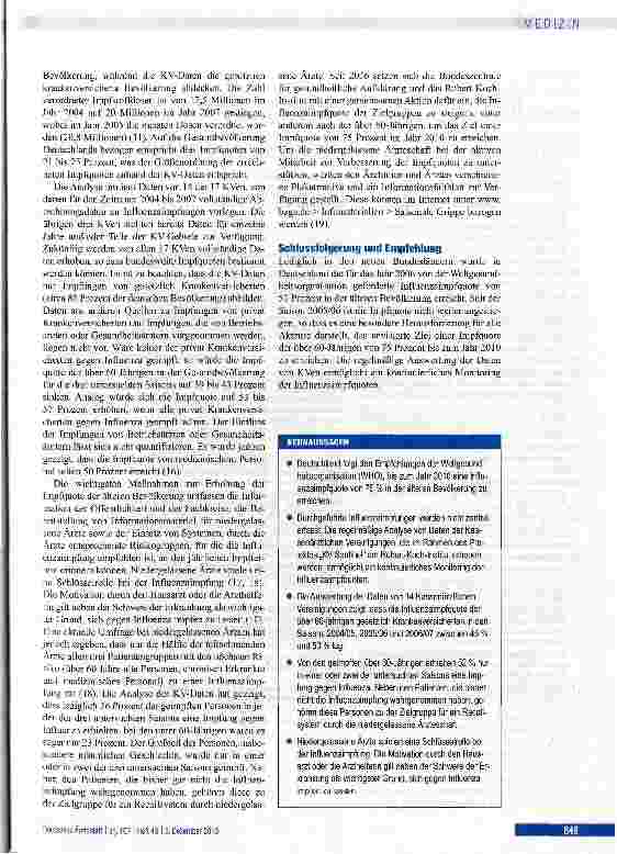 Vorschauseite 5: Influenzaimpfquoten der Saisons 2004/05,2005/06 und 2006/07
