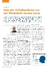 Vorschauseite 1: Was der Arbeitsschutz von der Wirtschaft lernen kann