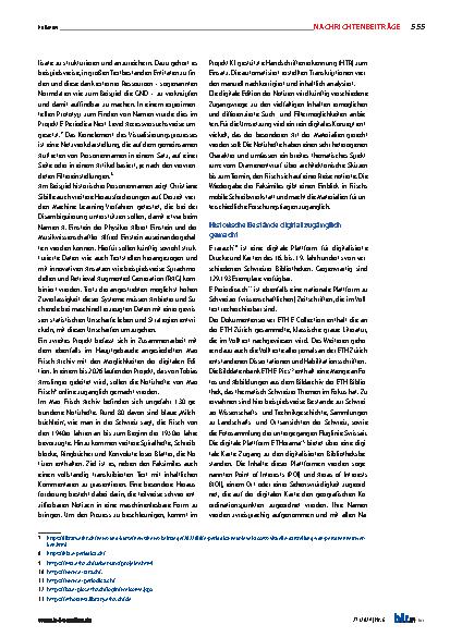 Vorschauseite 2: Wie historische Bestände der ETH-Bibliothek Zürich attraktiv und digital präsentiert werden.