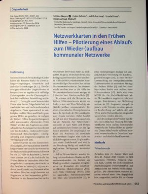 Vorschauseite 1: Netzwerkkarten in den Frühen Hilfen - Pilotierung eines Ablaufs zum (Wieder-)aufbau kommunaler Netzwerke