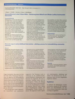 Vorschauseite 3: Netzwerkkarten in den Frühen Hilfen - Pilotierung eines Ablaufs zum (Wieder-)aufbau kommunaler Netzwerke
