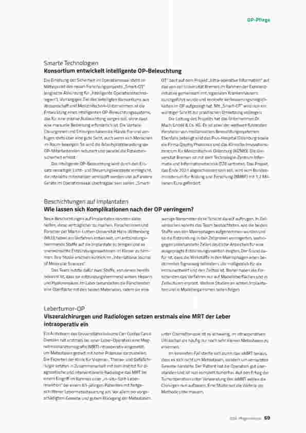 Vorschauseite 2: OP-PFLEGE Nachrichten