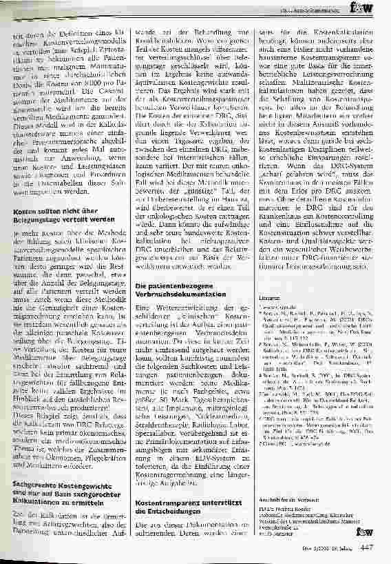 Vorschauseite 5: Klinische Kostenverteilungsmodelle - die Kür der DRG-Kostenkalkulation Medizinische Basisdokumentation als Grundlage einer Fallkostenkalkulation