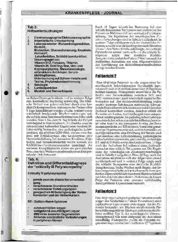 Vorschauseite 3: Entwicklung von Polyneuropathien bei Intensivpatienten - Ursachen, Klinik und Therapie