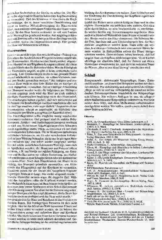 Vorschauseite 5: Körperpflege neu entdeckt - Bewußtseinsänderung in der Krankenpflege