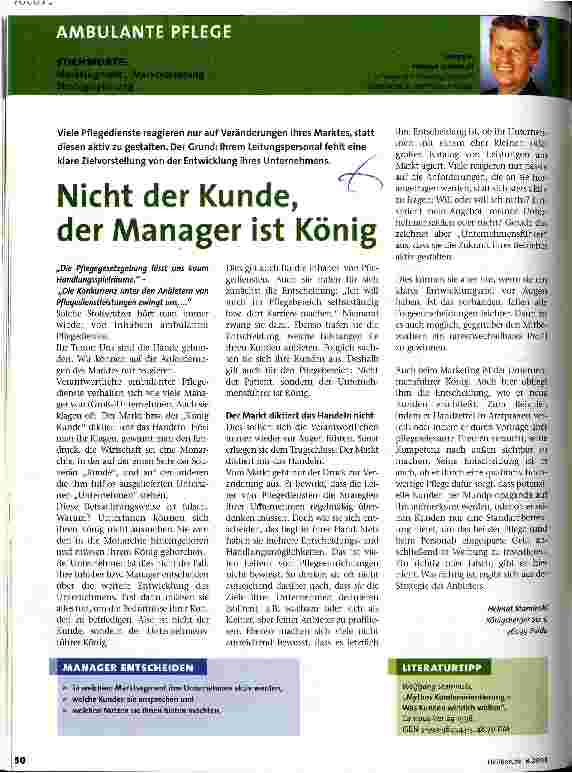 Vorschauseite 1: Nicht der Kunde, der Manager ist König
