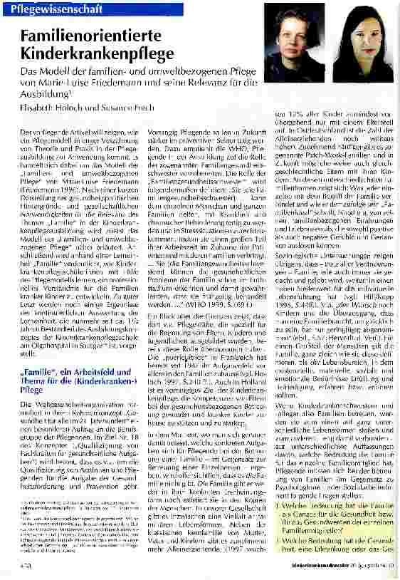Vorschauseite 1: Familienorientierte Kinderkrankenpflege