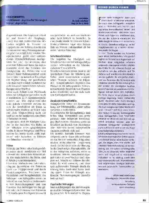 Vorschauseite 2: Komplikationen nach Schlaganfall