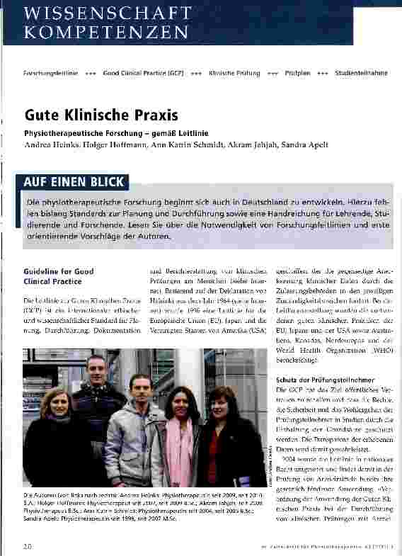Vorschauseite 1: Gute Klinische Praxis