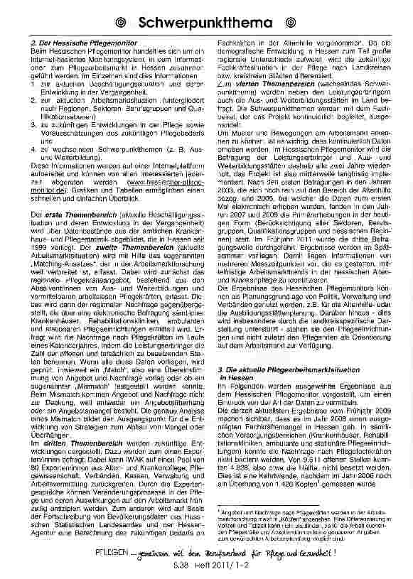 Vorschauseite 3: Fachkräftemangel in der Pflege!