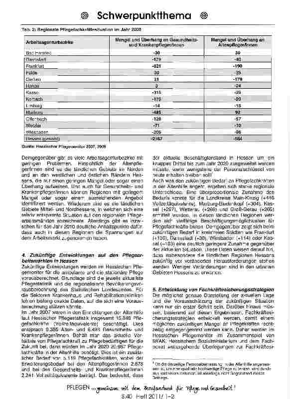Vorschauseite 5: Fachkräftemangel in der Pflege!