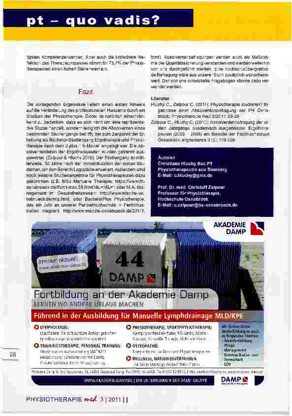 Vorschauseite 4: Teil II - Ergebnisse einer Absolventenbefragung der FH Osnabrück