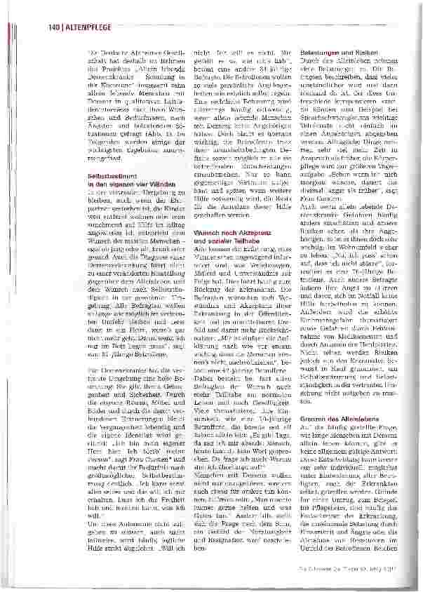 Vorschauseite 3: Qualitative StudieAllein leben mit Demenz
