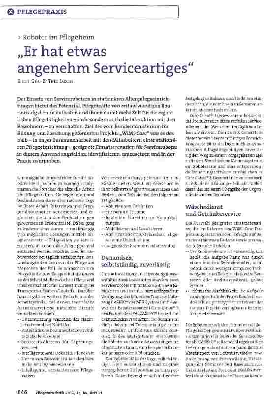 Vorschauseite 1: „Er hat etwas angenehm Serviceartiges