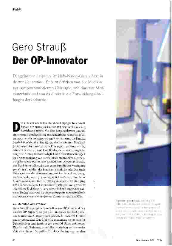 Vorschauseite 1: Gero Strauß Der OP-Innovator