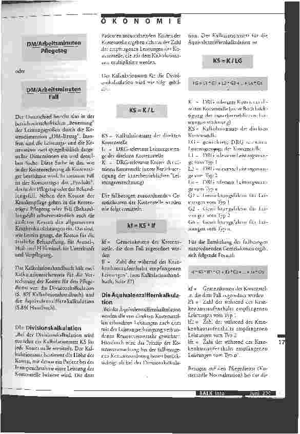 Vorschauseite 3: Die Kalkulation der Pflegeleistungen und Pflegekosten für den Pflegedienst gemäß Kalkulationshandbuch
