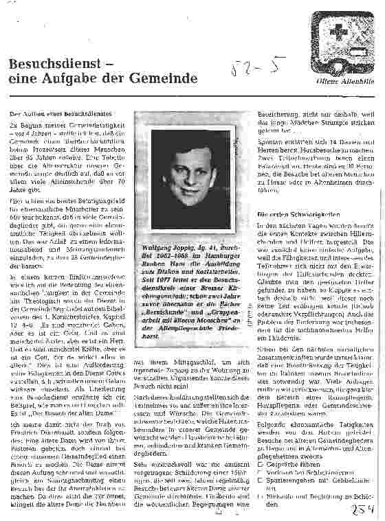 Vorschauseite 1: Besuchsdienst - eine Aufgabe der Gemeinde