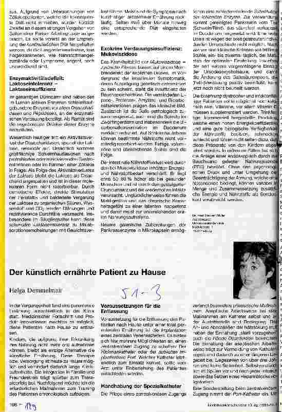 Vorschauseite 1: Der künstlich ernährte Patient zu Hause