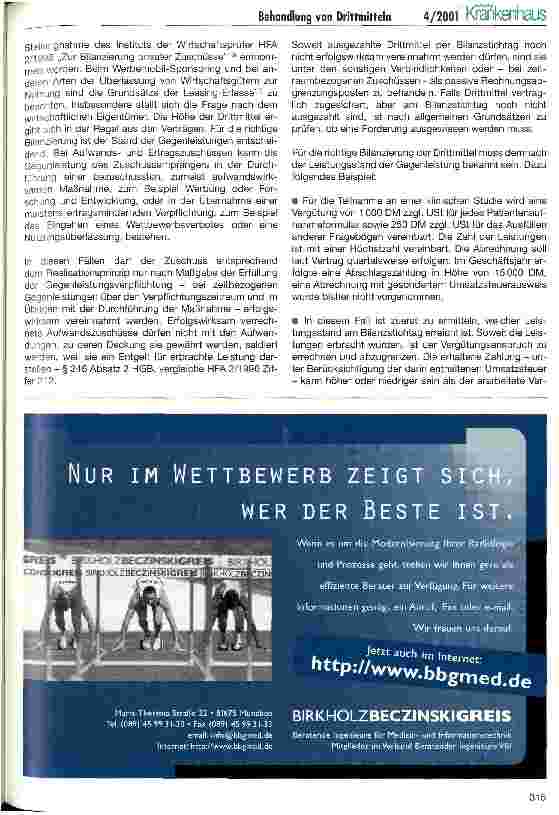 Vorschauseite 6: Die steuerliche und bilanzielle Behandlung von Drittmitteln aus der Zusammenarbeit mit der Industrie in gemeinnützigen Krankenhäusern