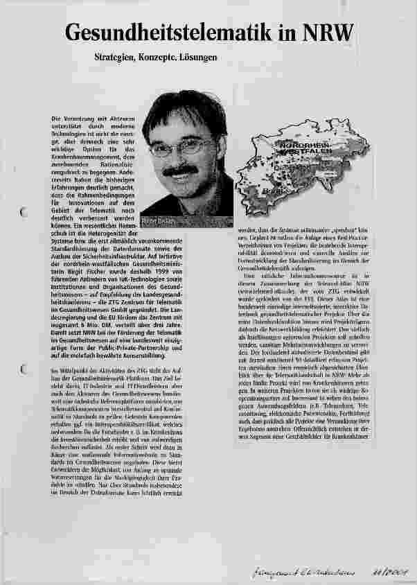 Vorschauseite 1: Gesundheitstelematik in NRW Strategien, Konzepte, Lösungen
