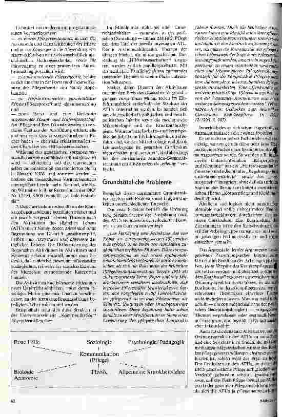 Vorschauseite 2: Pflege-Curriculum - Zur curricularen Reform der Krankenpflegeausbildung in Hessen