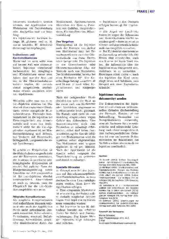 Vorschauseite 4: Die korrekte Injektion sichert den Therapieerfolg