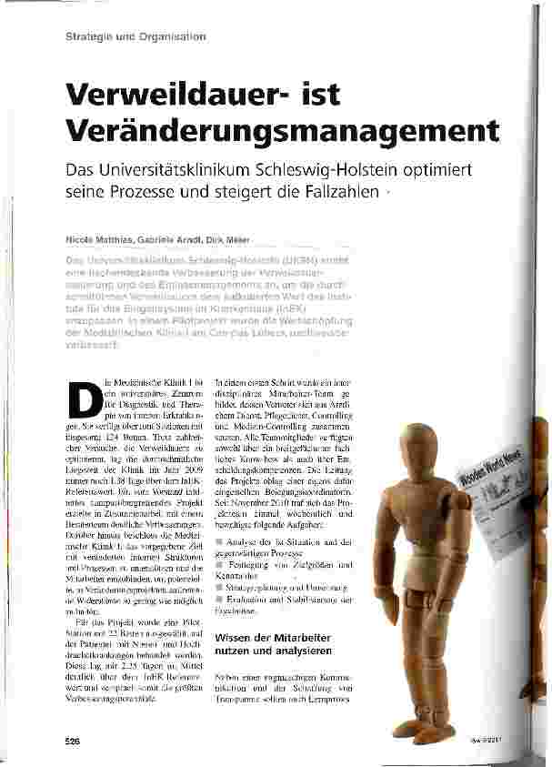 Vorschauseite 1: Verweildauerist Veränderungsmanagement