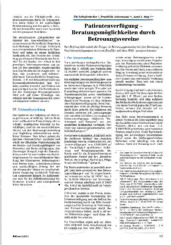 Vorschauseite 4: Betreuungsvermeidung und Förderung des Ehrenamtes in Betreuungsvereinen