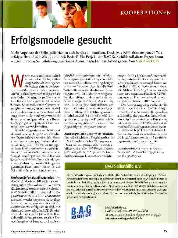 Vorschauseite 1: Erfolgsmodelle gesucht
