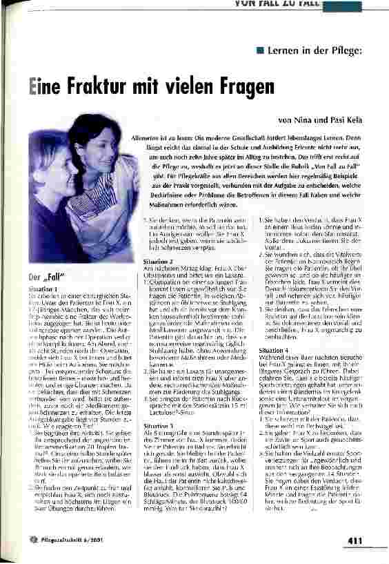 Vorschauseite 1: Eine Fraktur mit vielen Fragen