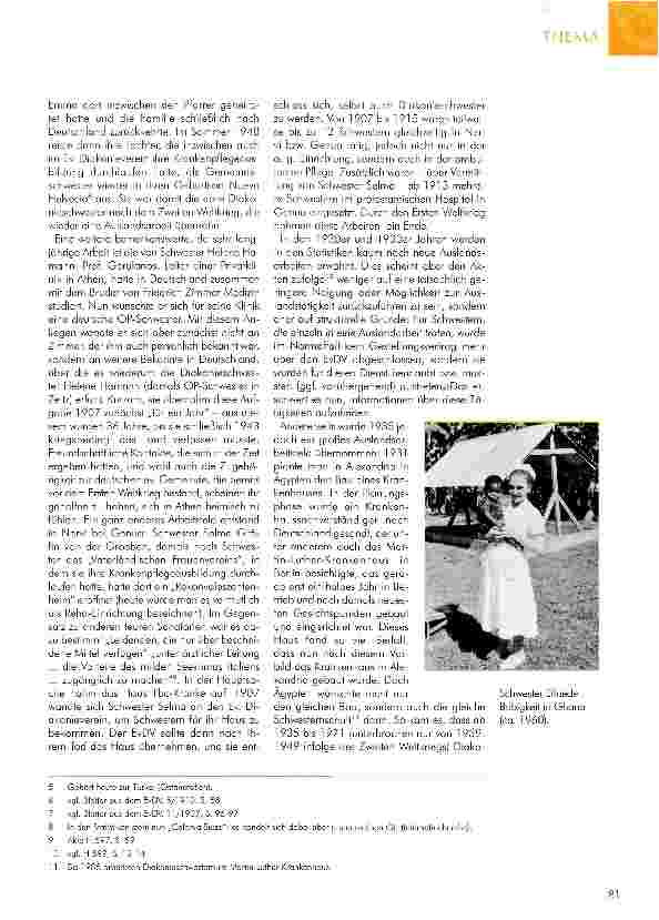 Vorschauseite 3: AUSLANDSTATIGKEITEN VON DIAKONIESCHWESTERN IM WANDEL DER ZEIT