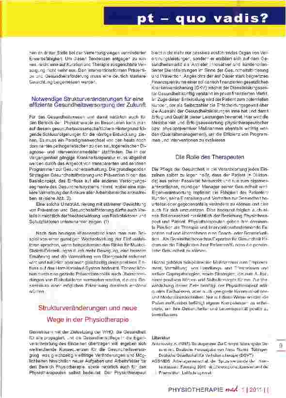 Vorschauseite 5: Gesundheitsförderung und PräventionGrundlegende Bedeutung für die Physiotherapie