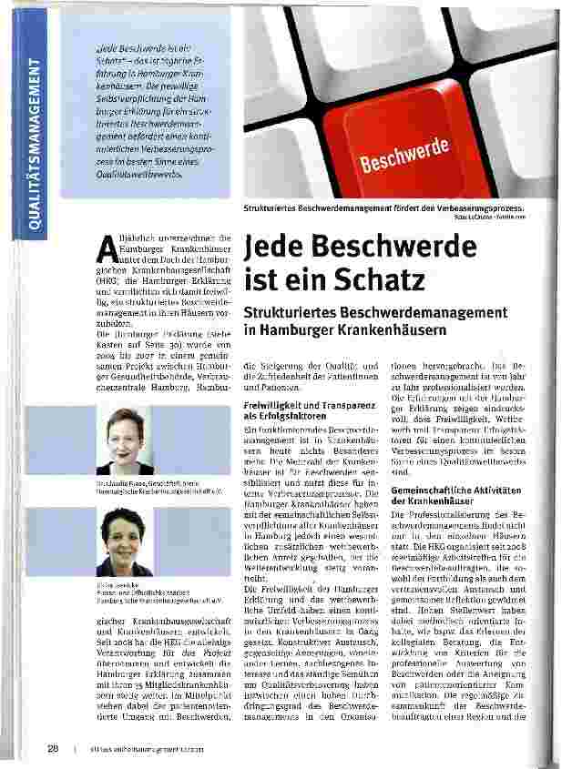 Vorschauseite 1: Jede Beschwerde ist ein Schatz
