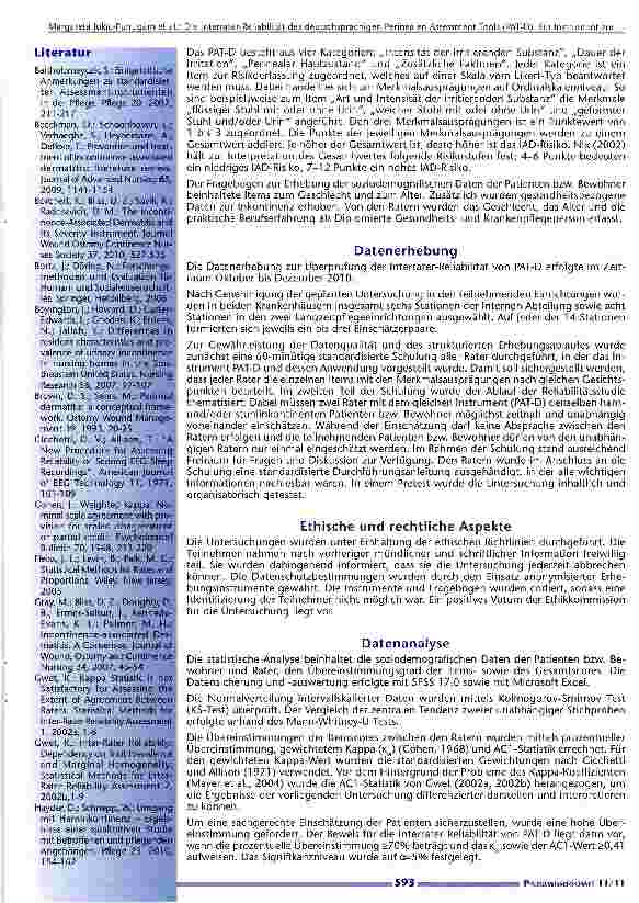 Vorschauseite 4: Die Interrater Reliabilität des deutschsprachigen Perinealen Assessment Tools (PAT-D)