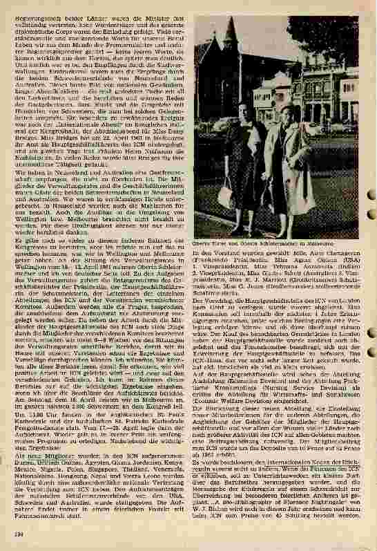 Vorschauseite 2: Kongreß des Weltbundes der Krankenschwestern. 1961 in Australien - 1965 in Deutschland