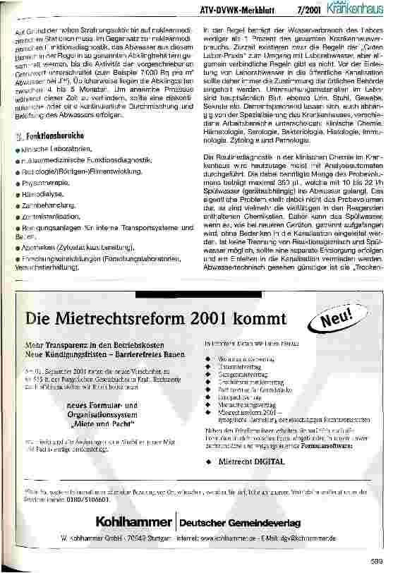 Vorschauseite 3: Abwasser aus Krankenhäusern und anderen medizinischen Einrichtungen