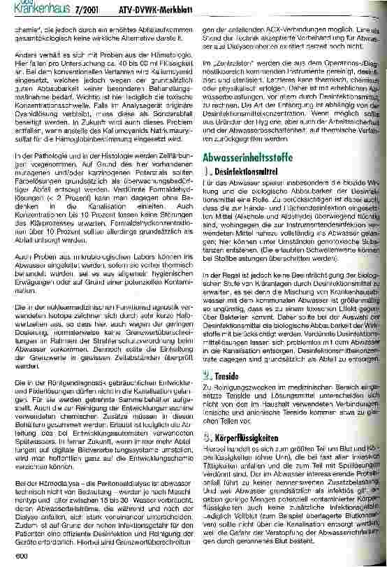 Vorschauseite 4: Abwasser aus Krankenhäusern und anderen medizinischen Einrichtungen