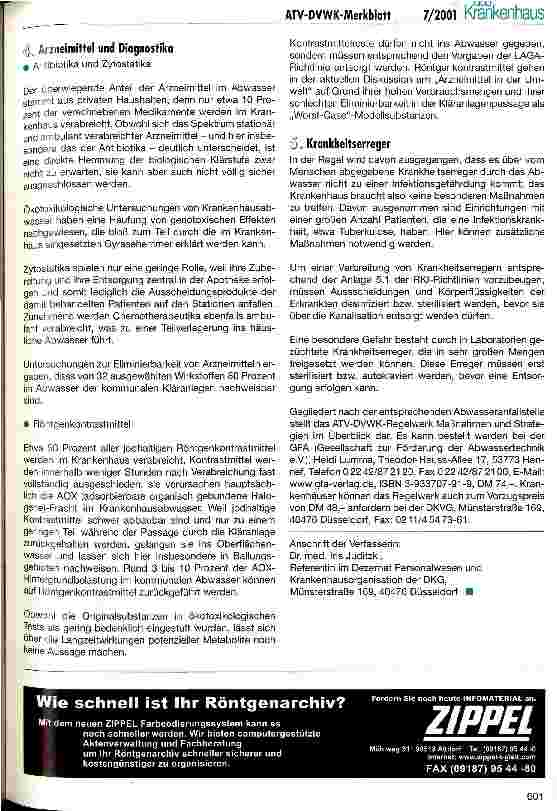 Vorschauseite 5: Abwasser aus Krankenhäusern und anderen medizinischen Einrichtungen