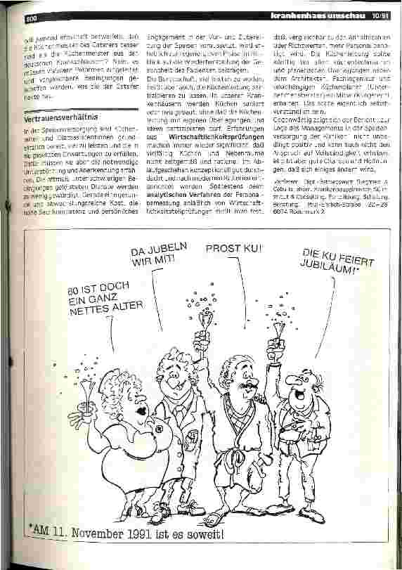 Vorschauseite 4: Zur Lage des Managements in der Speisenversorgung der Kliniken